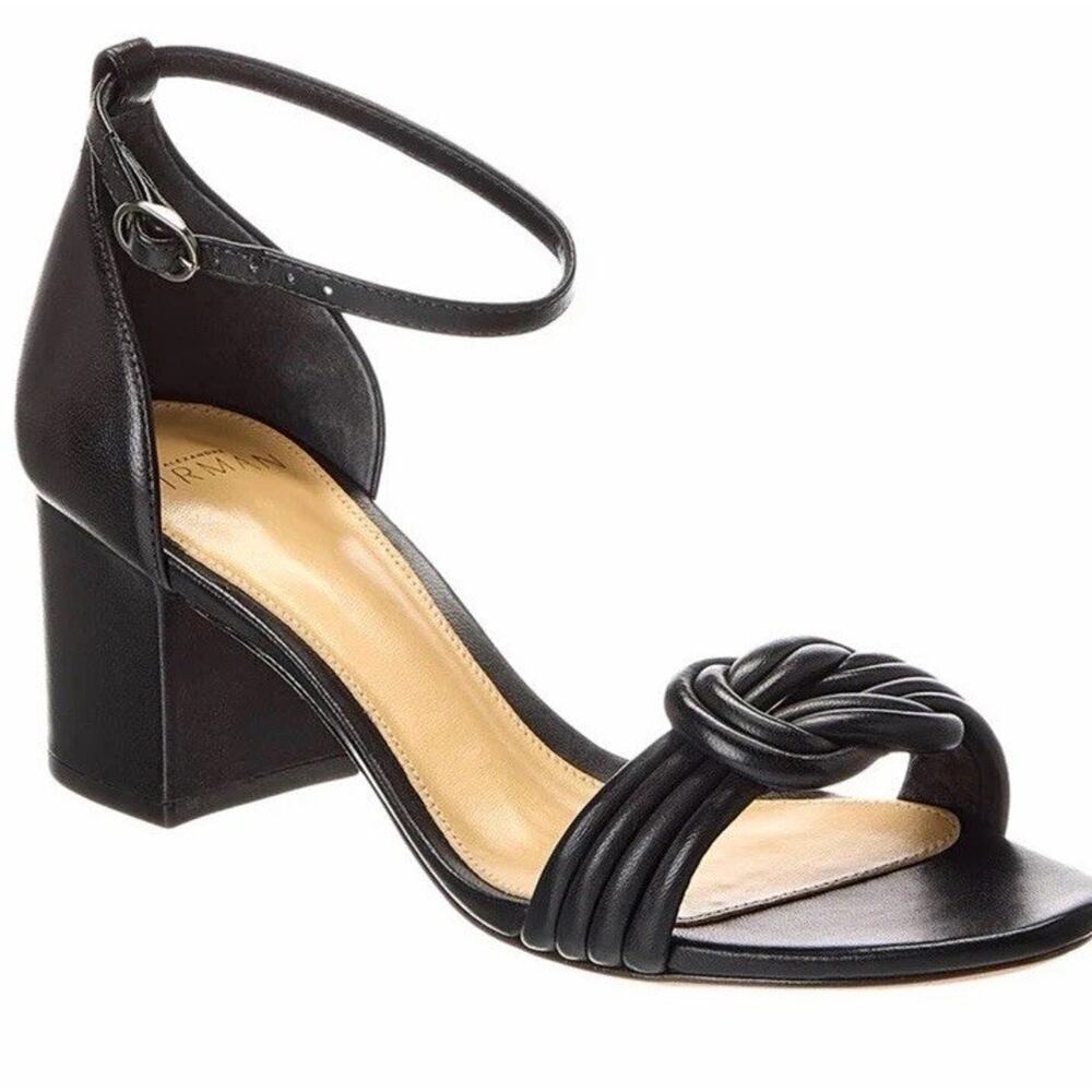 ALEXANDRE BIRMAN VICKY 60 LEATHER SANDAL Black Sz 39/8.5 $900 NEW